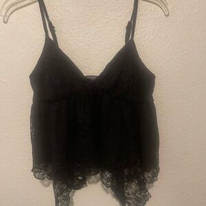 Black Lace Camisole Top